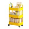 WODHAZNC 3 Tier Rolling Trolley Multi-Storey Cart Storage Shelf Movable Gap Rack Kitchen Bathroom Slide Organizer