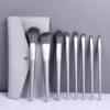 WODHAZNC 8 Makeup Brush Set Soft Wood Handle Loose Concealer Eyeshadow Full