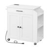 WODHAZNC Home, Kitchen and Dining Room with Spice Rack and Drawer Rolling Cart with Power Outlet