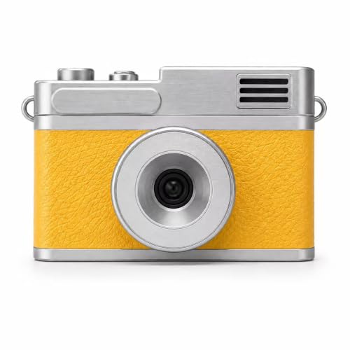 WOEEKSON Mini Keychain Camera with 180° Flip Selfie Screen, 8MP 1080P Portable Wearable Necklace Camera & Bag Charm, Perfect Vlog Camera for Students, Beginners, Kids and Adults Gift. (Yellow)