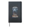 Wolf Cage Warning Quote Fierce Moonlit Animal Graphic Hardcover Journal, Black