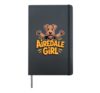 Womens Airedale Girl Cartoon Airedale Pet Dog Breed Airedale Hardcover Journal, Black