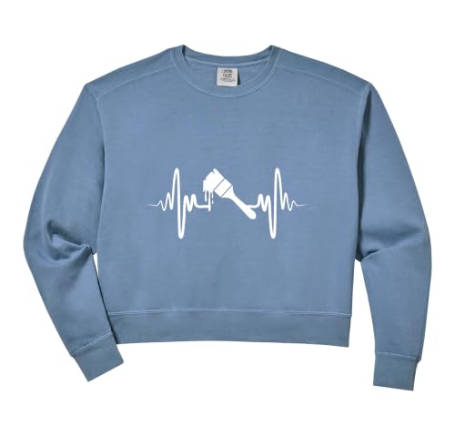 Womens Brush Decorator Craftsmanship Comfort Colors Crop Sweatshirt