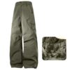 Womens Cargo Pants with Pockets Wind Resistant Outdoor Trousers Army Green