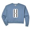 Womens Domino 6 6 Double Six Funny Internet Meme Game Tile For Comfort Colors Crop Sweatshirt