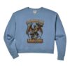 Womens Dumbbells And Dragons Fantasy Gym Gamer Workout Comfort Colors Crop Sweatshirt