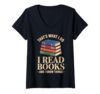 Women's Funny Bookworm Art for Men Women Book Reading Book Reader V-Neck T-Shirt