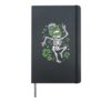 Women Shamrock Festive St Patrick skull Hardcover Journal, Black