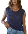 Women's Hollow Out Loose Knitted Vest Sleeveless Tank Top Breathable Summer Casual Simple Layering Top