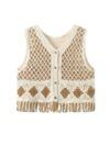 Women's Large Size Hollow Out Knitted Cardigan Vest Breathable Comfortable Casual Summer Layering Top