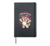 Womens Lhasa Apso Girl Cartoon Cute Pet Puppy Toy Dog Breed Hardcover Journal, Black