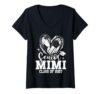 Women's Senior Mimi Class of 2027 Soccer Graduation Grandma Heart V-Neck T-Shirt