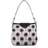 Women's Shoulder Handbags Palm Tree White and Pink Striped Tote Bags