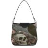 Women's Shoulder Handbags Roses Gothic Skull Crow Tote Bags