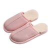 Women's Warm Fuzzy House Slippers Cozy Fleece Lined Slip on Shoes (Pink,6)