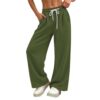 Women's Wide Leg Sweatpants Drawstring Waist Pockets Lounge