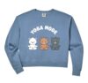 Womens Yoga Mode Funny Cute Bears Kawaii Yoga Bear Stress Free Comfort Colors Crop Sweatshirt