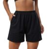 Womens Yoga Running Workout Shorts Elastic Fitness Gym Sport Leggings Activewear