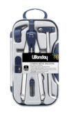 WONDAY - Compass, 5-Piece Set Balluster Technique with Lead Case, Extension, Pencil Sharpener and Ring