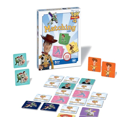 Wonder Forge Toy Story 4 Matching Game | Build Focus and Memory with Woody, Buzz, and Beloved Pixar Characters | Fun and Engaging Activity for Kids Ages 3+