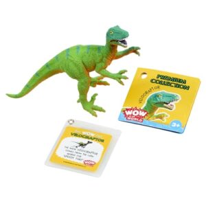 WONDERY Kids Wow in The World Premium Dinos Velociraptor | Kids Play Dinosaurs | Learning Through Play | Ages 3+