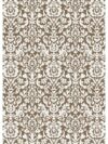 WondRg 8x10 Brown and Ivory Shag Rug for Living Room Washable Floral Neutral Area Rug Soft Non Shedding Non Slip Durable Traditional Vintage Carpet Bedroom Office Playroom Dining Room Classroom
