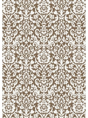 WondRg 8x10 Brown and Ivory Shag Rug for Living Room Washable Floral Neutral Area Rug Soft Non Shedding Non Slip Durable Traditional Vintage Carpet Bedroom Office Playroom Dining Room Classroom