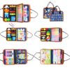 WONDSIGHIN Fidget Blanket for Adults with Dementia, Sensory Busy Board for Alzheimer's Elderly, 6-Page Activity Blanket with Solar System Theme, Calming Dementia Products for Memory Care