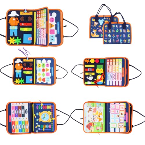 WONDSIGHIN Fidget Blanket for Adults with Dementia, Sensory Busy Board for Alzheimer's Elderly, 6-Page Activity Blanket with Solar System Theme, Calming Dementia Products for Memory Care