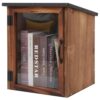 WONFUlity Library Box Outdoor,Free Library Box Little Outdoor Book Storage,Wood Cabinet for DIY Neighborhood Community School Sharing Books, Literature, Newspapers, Food, Art (brown, 14x14x17)