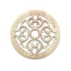 Wood Applique for Furniture 4pcs Solid Wood Carved Round Appliqué European Style Wooden Door Panel Wall Decoration 11cm