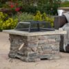 Wood Burning Outdoor Fire Pit with Lid and Poker Tool for Backyard Patio Camping