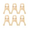 Wood Clothes Pin 6 Pieces Heavy Duty Wooden Home Supplies