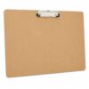 Wooden 11x17 Clipboard, Extra Large Landscape Clipboard 11.8 x 17.1 in, 3mm Thick Smooth Wood Board with Low Profile Metal Clip & Hanging Hook for Drawing, Sketching, Office, Classroom, Single Pack