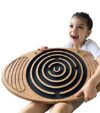 Wooden Balance Board Maze, Fun Fitness Tool, Wobble Balance Board, Core Strength, Fitness, Training, Physical Therapy, Oak-Cross (oak-cross)