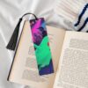 Wooden Bookmarks for Book Lovers, Handmade DIY Book Mark with Black Tassels Halloween Ghost Page Markers Artistic Book Accessories Gift for Women Men