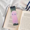 Wooden Bookmarks for Book Lovers, Handmade DIY Book Mark with Gray Tassels Soft Halloween Ghos Page Markers Artistic Book Accessories Gift for Women Men
