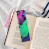 Wooden Bookmarks for Book Lovers, Handmade DIY Book Mark with Pink Tassels Halloween Ghost Page Markers Artistic Book Accessories Gift for Women Men