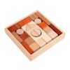 Wooden Building Block Set for Kids, Natural Wood Stacking Toy with Storage Tray, Preschool Learning Toys for Toddlers 1-3 Year Old, 29 Pcs in 8 Shapes, Montessori Educational Game for Boys & Girls