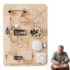 Wooden Busy Board for Adults Sensory Activity Board with Locks