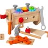 Wooden Construction Toys - 23.5x13.5x13cm Pretend Play Tools Set | Fun Construction Toys Tool Toy Toolbox for Kids