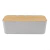 Wooden Cover Cable Management Box For Power Strips And Cords White Plastic Organizer With Ventilation Holes To Wires Keep Desk Tidy And Safe At Home Or Office 30cm Length Storage Solution(white)
