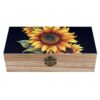 Wooden Decorative Storage Box, Printed Keepsake Box with Lid Snap Closure