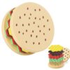 Wooden Hexagon Spatial Arrangement Stacking Activity Panel for Elderly