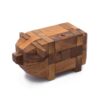 Wooden Kumiki Brain Teaser Puzzle for Adults – Handmade 3D Interlocking Wooden Puzzle Game – Classic Japanese Logic Puzzle – Mind Challenge Gift for Adults, Wooden Desk Toy & Decor (Pig)