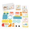 Wooden Pattern Blocks Color Sorting Stacking Game Geometric Table Game with