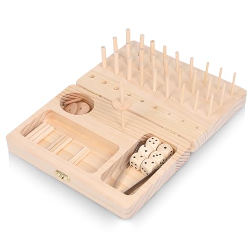 Wooden Pegboard for Finger Dexterity, 36-Hole Wooden Hand Therapy Peg Board with Finger Exercise Tools, Occupational Therapy Toys for Adults to Improve Fine Motor Skills and Hand-Eye Coordination