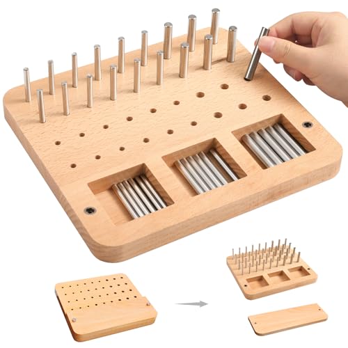 Wooden Peg board for Occupational Therapy with 3 Sizes of Pegs and Holes, Wood Pegboard for Finger Dexterity, Hands Therapy Peg Board to Improve Finger Motor Skills and Hand-Eye Coordination, 36 Holes