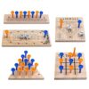 Wooden Peg Games Assortment Kit, 5 PCS Fun Brain Strategy Toy