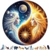 Wooden Puzzle for Adults 246 Piece Yin Yang Sun & Moon Goddess Puzzle